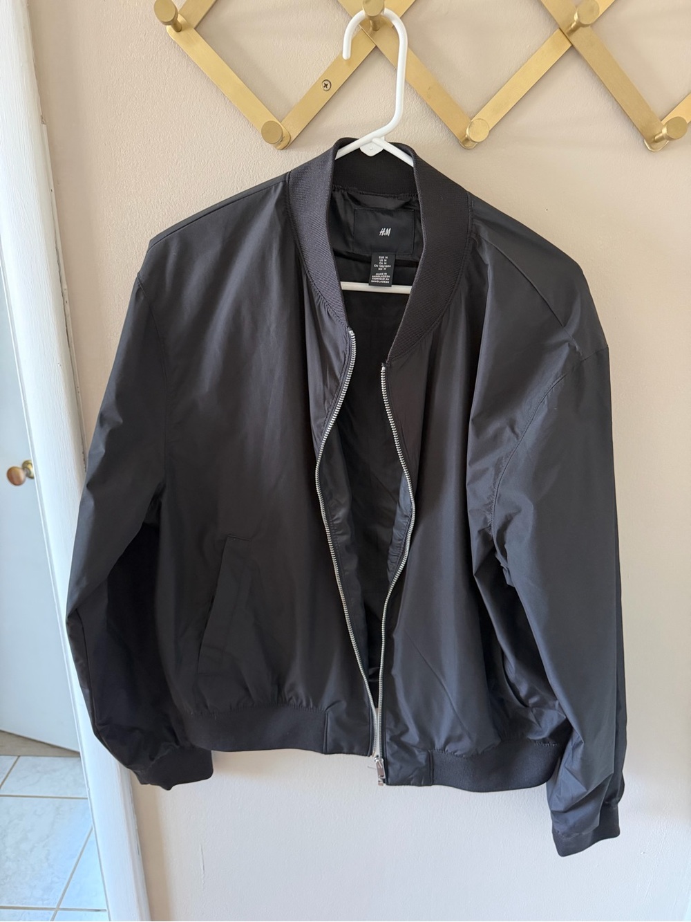 H&M Men's Charcoal Bomber Jacket